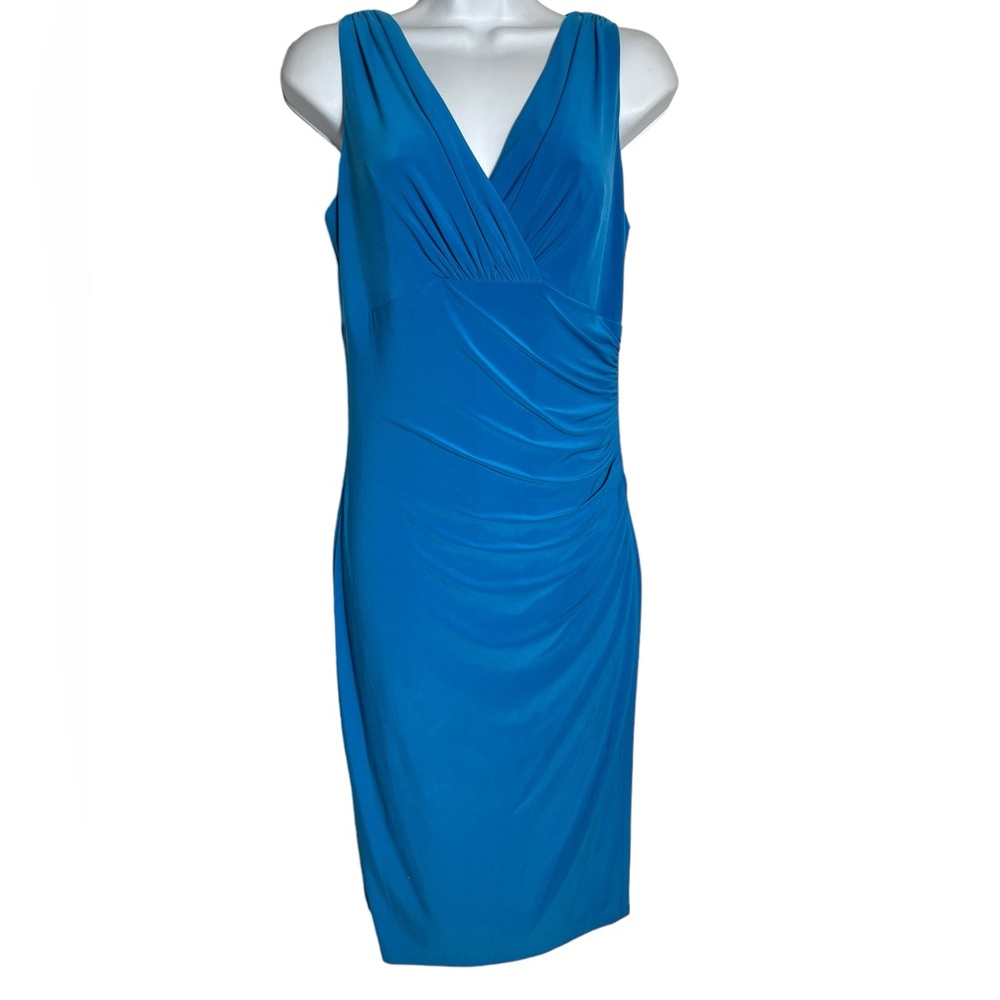 Ralph Lauren size 4 stunning bright blue turquoise summer sleeveless dress 🩵